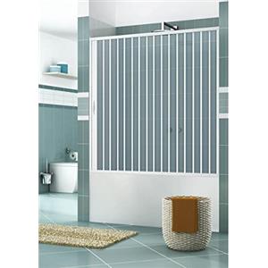 ROLLPLAST PINTO Rollplast BAST1LONCC28170 - Parete vasca a soffietto, 170 x 150 cm, PVC, 1 lato, 1 anta, apertura laterale, bianco