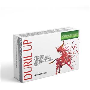 CISBANI PHARMA Duril Up, Maca Andina, Tribulus Terrestris, Taurina e L-arginina, 24 compresse, Testosterone + Potenza ed Efficacia duratura, Energizzante naturale