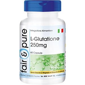 Fair & Pure® - L-Glutatione 250 mg - Ridotto - Biodisponibile - Vegan - 60 Capsule