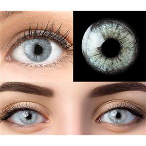 GLAMLENS Lenti a contatto colorate Keira Blue - azzurre - mensili - con porta lenti a contatto -blu naturali in silicone idrogel - 2 pezzi - DIA 14.2 - senza correzione 0.00 diottrie lente a contatto…