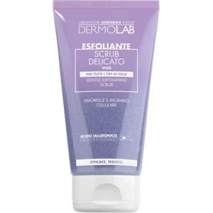 Dermolab - Scrub Viso Donna Delicato Esfoliante per Tutti i Tipi di Pelle, con Pool di Acido Ialuronico, Effetto Idratante e Illuminante, Purifica la Cute, 150 ml