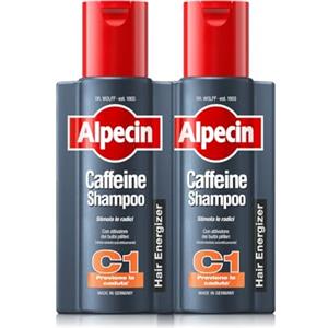 Alpecin Caffeine Shampoo C1 2x250ml | Anticaduta Efficace con Caffeina | Shampoo Rinforzante Uomo per Capelli Diradati e Sottili | Cura Quotidiana del Cuoio Capelluto | Per Capelli Forti