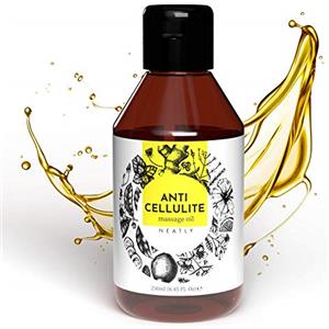 NEATLY Olio Anticellulite Forte Drenante alle Mandorle Dolci - Olio per Smagliature Rassodante - Olio Massaggi Corpo Intensivo Snellente - Assorbimento Rapido Alla Crema Anticellulite Forte, 250ml