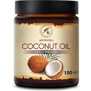 AROMATIKA trust the power of nature Olio di Cocco non Raffinato 100ml - Naturale e Puro al 100% - Cocos Nucifera - Spremitura a Freddo - Ideale per Capelli - Pelle e Corpo - Bellezza - Massaggio