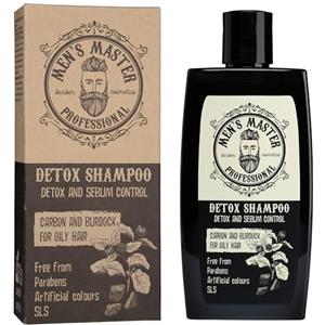 Men's Master Shampoo Detox Anticaduta per Uomo | A Carbone Attivo, Rinforza i Capelli e Previene la Caduta | Per Capelli Grassi | Senza Parabeni | Antiforfora | 260 ML