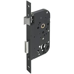 Yale Serratura da incasso, foro del cilindro, asse 40 mm, baule 148 mm, Y60K-A40/N, cassetta di sicurezza, stecca reversibile, testa quadrata, porta d'ingresso, di servizio, locali sensibili - nero