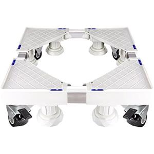 LAXF-base lavatrice Base per elettrodomestici Base universale regolabile multifunzione Mobile Base Mobile Carrello per asciugatrice Lavatrice Frigorifero Bianco
