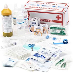 FIRSTMED - Kit di Reintegro Allegato 1 per Cassetta Pronto Soccorso senza Sfigmomanometro per Aziende con 3 o più lavoratori D.M. 388/2003 D.L n. 81/2008 - Made in Italy