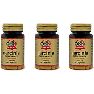 Obire Garcinia Cambogia 180 Capsule (3 barattoli da 60 cps) - brucia grassi naturale, perdita peso, dimagrante termogenico - Acido Idrossicitrico HCA