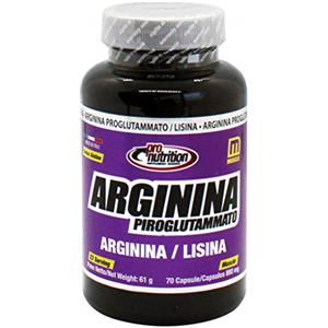 Pro Nutrition Arginina Piroglutammato con Lisina - 70 Capsule per Sforzo Fisico