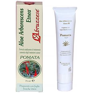 L'Abruzzese Pomata Crema Aloe Arborescens Vera Etnea per cura della pelle del Corpo Mani Viso e rimedio Cervicale Dolori Piedi Schiena ginocchio Emorroidi Bio Biologica Made Italy 75ml