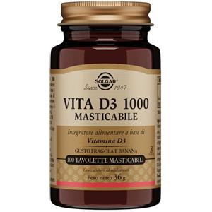 Solgar VITA D3 1000 100 TAVOLETTE MASTICABILI