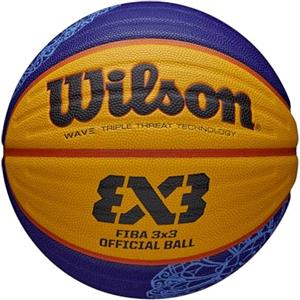 Wilson FIBA 3X3 Replica, Palla Basketball Unisex-Adulto, Blu/Giallo, Taglia Unica