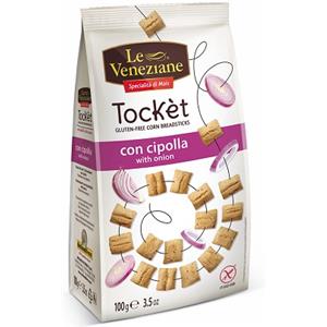 Molino di Ferro Le Veneziane Tocket Cipolla - Snack di Mais con Cipolla Senza Glutine, Confezione da 100 g