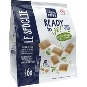 Nutrifree Sfoglie di Pane 6x30g - Senza Glutine, Lattosio e OGM, Snack Croccanti con Olio Extra Vergine di Oliva