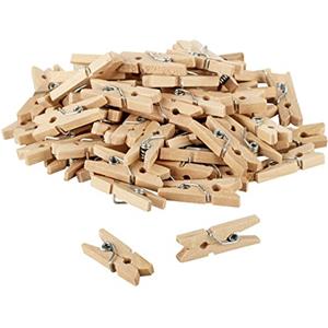 Itenga, 80 mini mollette decorative in legno, 2,5 cm, dimensioni: circa 2,5