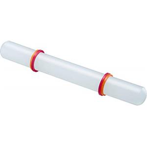 Westmark Mattarello, Con anelli di distanziamento, Lunghezza: 22,2 cm, Plastica/Silicone, Bianco/Rosso/Arancione, 30462280