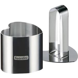 Guardini, Coppapasta cuore con stantuffo 6x6 cm, Acciaio inox, Argento