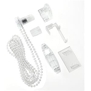 Gardinia Kit di Conversione per Tende a Rullo Easyfix, Include 2 Supporti, Catenella Laterale, Adattatore, Piastre di Montaggio, Connettore di Sicurezza e Peso per la Catenella