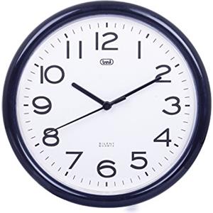 Trevi Om 3301 Orologio da Muro al Quarzo con Movimento Silenzioso Sweep, Diametro 24 Cm, Nero