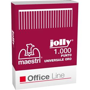 Romeo Maestri Punti Jolly Oro 6/4 - Confezione da 1000 pezzi, Finitura Lucida Oro, Passo 6mm