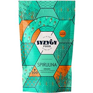 SYZYGY FOOD - Spirulina Bio Certificata - 300 Compresse da 500mg - Massima Purezza 99% BIO Alga Spirulina - Detox - Vegano - Proteine Vegetali - Saziante - Inibitore della Fame - Ferro - Minerali