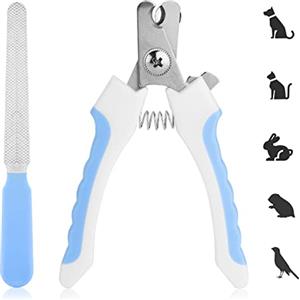 Molain Tagliaunghie per Animali Domestici, tagliaunghie per Cani, Lima per Unghie, Trimmer Professionale per Animali Domestici con Protezione e Blocco di Sicurezza, tagliaunghie per Cani e Gatti(Blu)