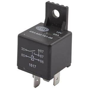 HELLA Relè 4RA 933 791-061 - 12V, 5 Poli, Contatto di Chiusura, Supporto incluso
