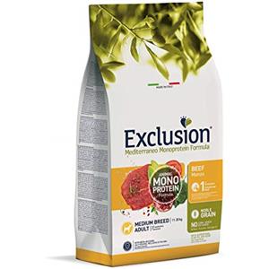 Exclusion Diet Exclusion MEDITERRANEO MONOPROTEICO Noble Grain Adult Manzo Medium 12KG