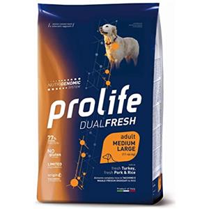 Prolife Dual Fresh Tacchino/Maiale e Riso Medium/Large 12 kg