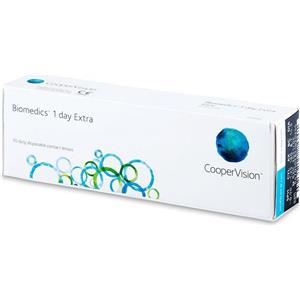 CooperVision Biomedics 1 Day Extra - Lenti a contatto giornaliere in idrogel, 30 lenti, comfort superiore e 55% di contenuto acquoso