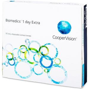 CooperVision Biomedics 1 Day Extra - Lenti a contatto giornaliere, 90 lenti, comfort superiore e design innovativo