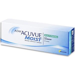 Johnson & Johnson 1 Day Acuvue Moist Multifocal - Lenti a contatto giornaliere per presbiopia, comfort elevato, visione chiara e protezione UV (30 lenti)
