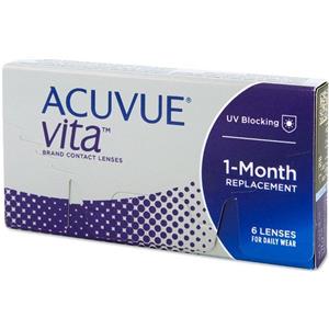 Johnson & Johnson Acuvue Vita - Lenti a Contatto Mensili in Silicone Idrogel (6 Lenti) con Ottima Idrazione e Ossigenazione