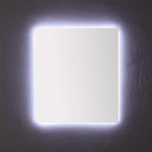 Kiamami Valentina - Specchio Bagno Retroilluminato LED | Reversibile Verticale/Orizzontale | Telaio ABS Grigio | Montaggio Facile | Specchio per Bagno 80x70, 80x70 CM