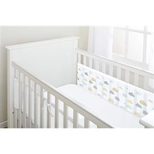 BreathableBaby Fodera in rete traspirante per lettini - Copre 2 lati - Classico - 3 mm - On Cloud Nine - 2 pannelli - Strato singolo non imbottito - Più sicuro di un paracolpi per culla - Testato per
