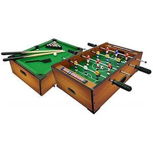 Sport1 Multigioco 2 in 1 da Tavolo - Calciobalilla 6 vs 6 Aste Uscenti e Biliardo CM 51 x 31 x 15