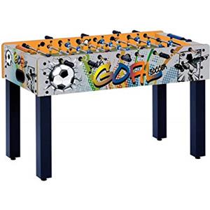 Garlando Calcio Balilla F-1 con Grafica Goal con Aste Rientranti Multicolore