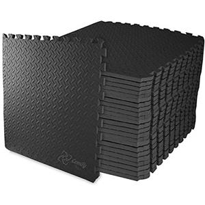 ComFy Mat Tappetino Palestra Spesso, Tappeto Gomma Antiscivolo e Puzzle Bambini, Perfetto per Palestra in Casa, Fitness e Pavimento Garage, con Adesivi Inclusi, 60x60 cm