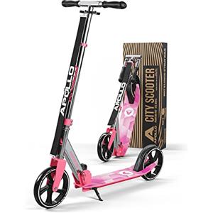 Apollo Monopattino a spinta con ruote grandi - XXL Phantom PRO - Pieghevole e con Altezza Regolabile- Bambini ed Adulto - con o senza ruote LED