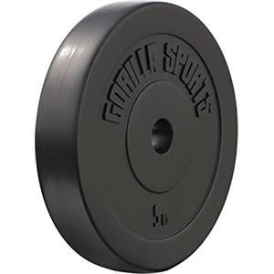 GORILLA SPORTS® Pesi Palestra - Disco Singolo: 1,25-15 kg o Set: 27,5/30 kg, 31 mm, Plastica - Dischi Palestra, Bumper, Bodybuilding, Peso, Sollevamento con Bilanciere e Manubri, Powerlifting