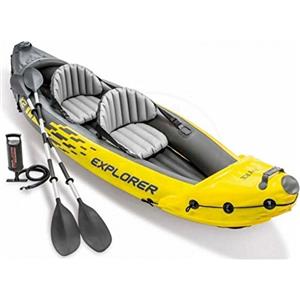 Intex. Kayak canoa scafo gonfiabile Explorer K2 2 posti in PVC accessori 68307NP modello 2018