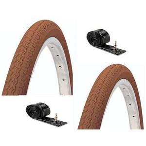 KENDA 2 x Copertone/Pneumatico Bicicletta + 2 x CAMERE d'Aria 26 x 1 3/8 Olanda - R - City Bike/Colore Marrone .