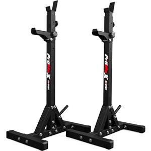 K-Sport: Supporto Bilanciere caricabile fino 250 kg I Porta Bilanciere Olimpico I Squat Rack, incl. E-Book con esercizi di fitness