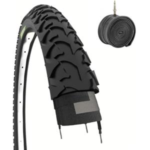 ECOVELO 1 COPERTONE 12 1/2 X 1.75 X 2 1/4 (47-203) + CAMERA GOMMA TASSELLATA BICI BIMBO PER MTB CITY BIKE BAMBINO