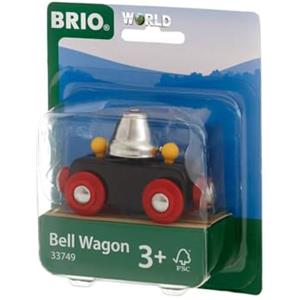 BRIO World - Vagone con campana, Accessorio ferrovia in legno da 3 anni