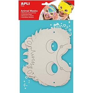 APLI Kids APLI Pochette 6 Masques Animaux a colorier 6 Modeles Assortis