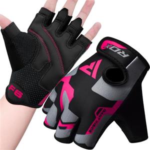 RDX Guanti Palestra Sollevamento Pesi Fitness, Antiscivolo Imbottito Presa Protezione, Elastico Traspirante, Powerlifting Bodybuilding Forza Allenamento Ciclismo Calisthenics Gloves, Uomo Donna