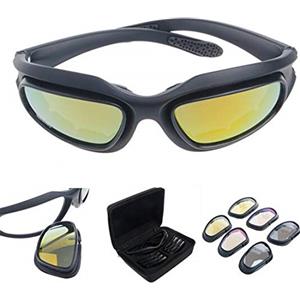Binoster Occhiali da sole polarizzati di guida equitazione lenti con 4 lenti per moto bicicletta attività outdoor sport caccia militare