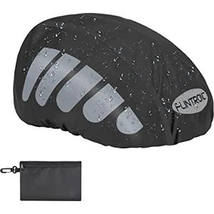 Flintronic Copertura Antipioggia per Casco da Bicicletta,Parapioggia Impermeabile con Riflettenti, Alta Visibilità e Copertura per Casco da Mountain Bike da Strada Antipolvere